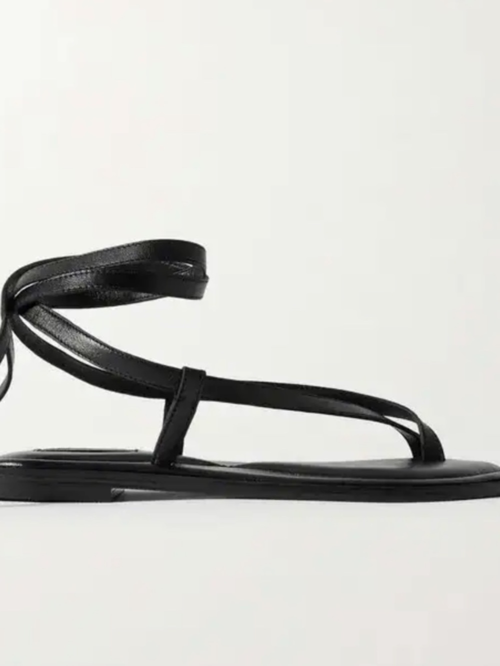 A.Emery Elliot Chocolate Brown Leather Tie up Sandals